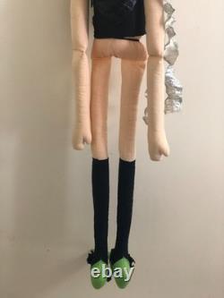 Vintage Cloth Art Doll Burlesque Wild Woman Plush Soft, Hanging