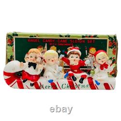 Vintage Commodore Merry Christmas Angel Candy Cane Sleigh In Original Box Japan Vintage Commodore Merry Christmas Angel Candy Cane Sleigh In Original Box Japan