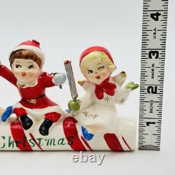 Vintage Commodore Merry Christmas Angel Candy Cane Sleigh In Original Box Japan Vintage Commodore Merry Christmas Angel Candy Cane Sleigh In Original Box Japan