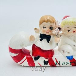 Vintage Commodore Merry Christmas Angel Candy Cane Sleigh In Original Box Japan Vintage Commodore Merry Christmas Angel Candy Cane Sleigh In Original Box Japan
