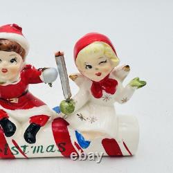 Vintage Commodore Merry Christmas Angel Candy Cane Sleigh In Original Box Japan Vintage Commodore Merry Christmas Angel Candy Cane Sleigh In Original Box Japan