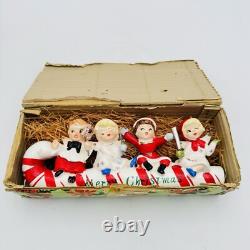 Vintage Commodore Merry Christmas Angel Candy Cane Sleigh In Original Box Japan Vintage Commodore Merry Christmas Angel Candy Cane Sleigh In Original Box Japan