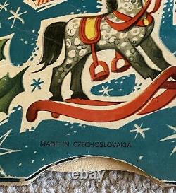 Vintage Czechoslovaia Santa Christmas Pop Up Book Village Kubasta