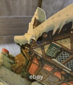 Vintage Czechoslovaia Santa Christmas Pop Up Book Village Kubasta