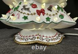 Vintage Danbury Mint White Porcelain Christmas Magic Lighted Christmas Tree 19