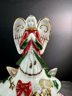 Vintage Danbury Mint White Porcelain Christmas Magic Lighted Christmas Tree 19