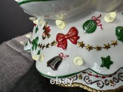 Vintage Danbury Mint White Porcelain Christmas Magic Lighted Christmas Tree 19