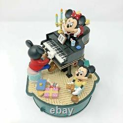 Vintage Disney Enesco Style Mickey & Minnie The Entertainer Action Music Box