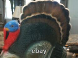 Vintage Don Featherstone Blow Mold Turkey Lighted Thanksgiving 25 Tall