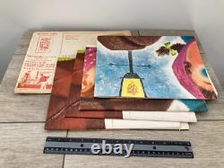 Vintage Douglas Fir Plywood Christmas Joyous Noel Carolers Display Posters 72in