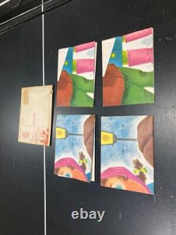 Vintage Douglas Fir Plywood Christmas Joyous Noel Carolers Display Posters 72in