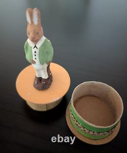 Vintage Easter Bunny Composition Candy Container, Germany