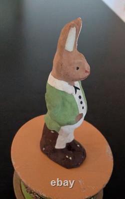 Vintage Easter Bunny Composition Candy Container, Germany