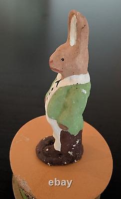 Vintage Easter Bunny Composition Candy Container, Germany