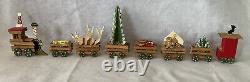 Vintage Emgee Hawaii Wood Christmas Train W Engine & 7 Cars