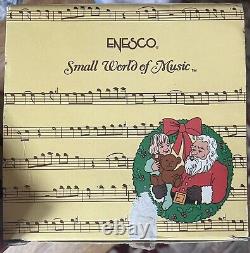 Vintage Enesco Small World of Music Lot Christmas Santa Claus Music Boxes
