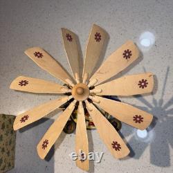 Vintage Erzgebirge Table Pyramid The Giving in Blue Carrousel Original Box