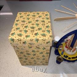 Vintage Erzgebirge Table Pyramid The Giving in Blue Carrousel Original Box