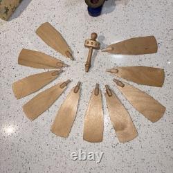 Vintage Erzgebirge Table Pyramid The Giving in Blue Carrousel Original Box