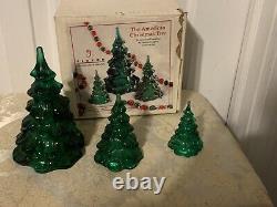 Vintage Fenton A5550SO The American Christmas Tree Tree Set with Original Box