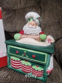 Vintage Fitz & Floyd Santa's Kitchen Cookie Jar 12x8x8in Clean Beautiful