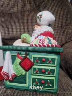 Vintage Fitz & Floyd Santa's Kitchen Cookie Jar 12x8x8in Clean Beautiful