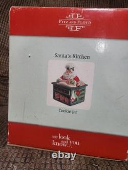 Vintage Fitz & Floyd Santa's Kitchen Cookie Jar 12x8x8in Clean Beautiful