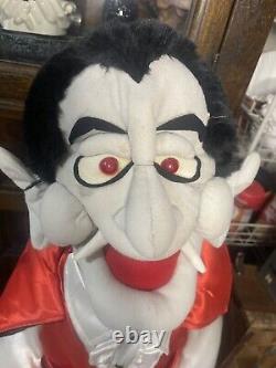 Vintage Frankenstein, Dracula 34 Plush Standing Halloween Decor Toys Not Work