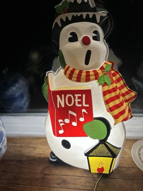 Vintage Frosty Snowman La Goodman Christmas Mold Noel Lighted 50's Vaquform 30