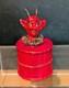 Vintage German Krampus Devil Candy Container Box Composition Head Tinsel 1950s