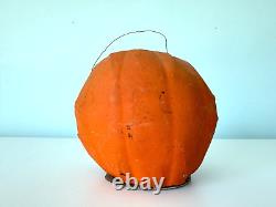 Vintage German Papier Mâché Halloween Jack O'Lantern with Original Face Insert