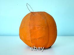 Vintage German Papier Mâché Halloween Jack O'Lantern with Original Face Insert