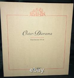 Vintage German Steiff Easter Diorama Mohair Bunny & Chick On Wool Base