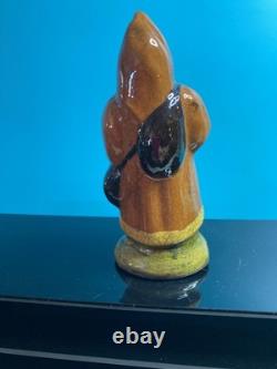 Vintage Greg Shooner Primitive Redware Pottery Santa Claus Shooner