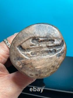 Vintage Greg Shooner Primitive Redware Pottery Santa Claus Shooner