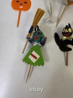 Vintage HALLOWEEN CAKE CUPCAKE TOPPERS Picks Devil Owl Cats RARE OZ GREEN WITCH Vintage HALLOWEEN CAKE CUPCAKE TOPPERS Picks Devil Owl Cats RARE OZ GREEN WITCH