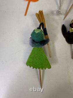 Vintage HALLOWEEN CAKE CUPCAKE TOPPERS Picks Devil Owl Cats RARE OZ GREEN WITCH Vintage HALLOWEEN CAKE CUPCAKE TOPPERS Picks Devil Owl Cats RARE OZ GREEN WITCH