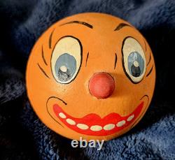 Vintage HALLOWEEN c1910 VEGGIE MAN Woman MECHANICAL TOY Nose Moves Ex Carpentier