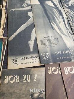 Vintage HÖRZU Horzu MAGAZINE Paper Lot 1946 1947 West German