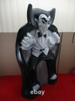 Vintage HUGE General Foam Dracula Vampire Lighted Halloween Blow Mold 36 Tall