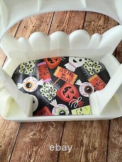 Vintage Hallmark Glow In The Dark Fangs Vampire Teeth Blow Mold 11 Candy Bowl