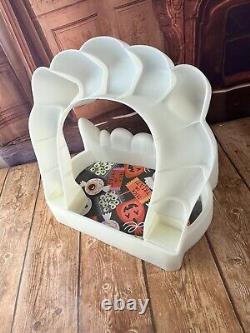 Vintage Hallmark Glow In The Dark Fangs Vampire Teeth Blow Mold 11 Candy Bowl