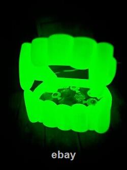 Vintage Hallmark Glow In The Dark Fangs Vampire Teeth Blow Mold 11 Candy Bowl