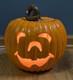 Vintage Halloween Atlantic Mold 2pc Ceramic Lighted Pumpkin Jack O Lantern 9