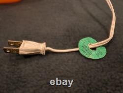 Vintage Halloween Blow Mold Pumpkin with Witch Hat and Witch Sticker