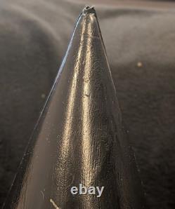 Vintage Halloween Blow Mold Pumpkin with Witch Hat and Witch Sticker