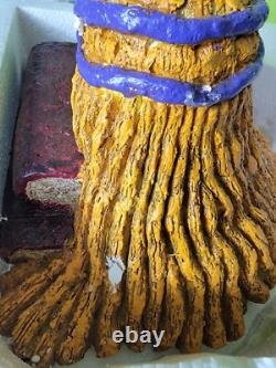 Vintage Halloween Candy Box 38 Tall Large Witch Broom And Spell Books Rare Vintage Halloween Candy Box 38 Tall Large Witch Broom And Spell Books Rare