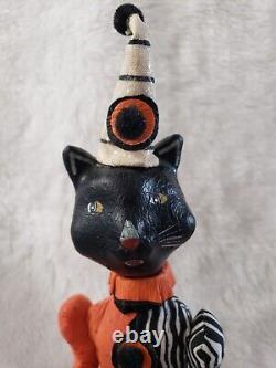 Vintage Halloween Cat With Pumpkin Pails ESC Trading Company Signed Rare