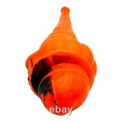 Vintage Halloween Clinton Toy Blow Mold Orange Pumpkin Skull Club Bat Devil 22