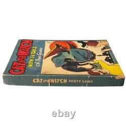 Vintage Halloween Game Pin the Tail on the Cat and Witch by Whitman #3016 Vintage Halloween Game Pin the Tail on the Cat and Witch by Whitman #3016